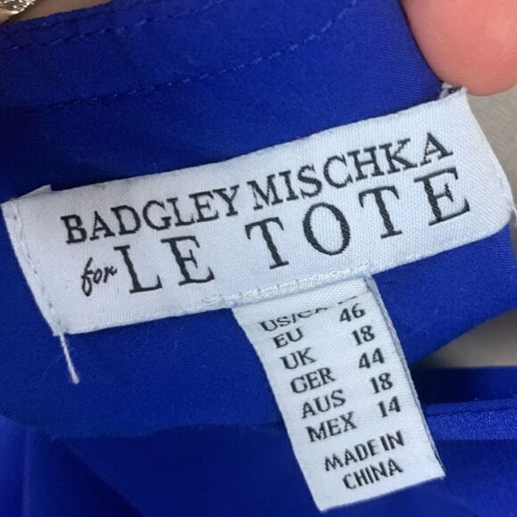 Badgley Mischka Popover Floral Ruffle Mini Dress 14 - Picture 11 of 15